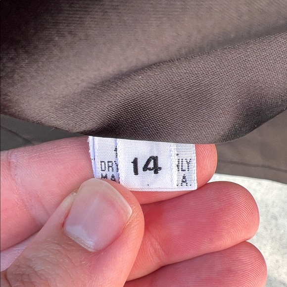 Vintage Marvin Richards USA Full Length Navy Pea Coat Winter Coat Brown Fur Trim - Picture 16 of 17